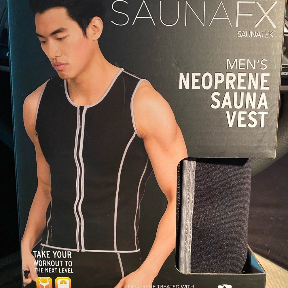 Men's Black Neoprene Sauna Vest